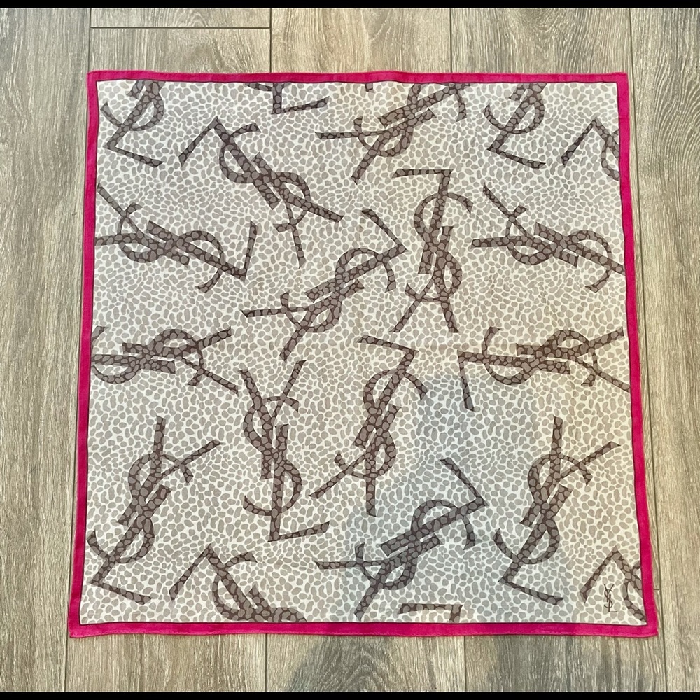 Ysl scarf nwot 22.25” signed item